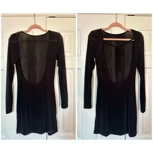 Elegant Black Sheer Dress